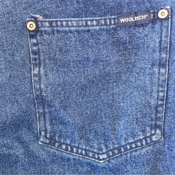 📌 Woolrich Women’s Dark Denim Straight Leg Jeans Size 14 Classic Fit Cotton - Picture 3 of 4